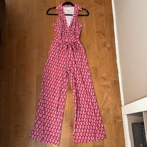 Diane Von Furstenberg Pink Geometric Jumpsuit